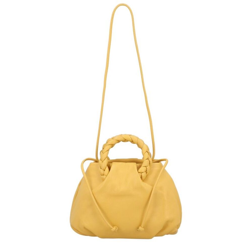 Hereu Bombon Leather Top Handle Bag, Yellow